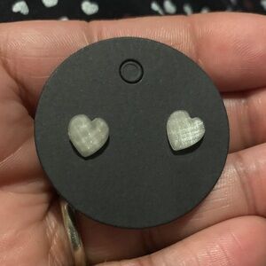 Heart-Shaped Stud Earrings